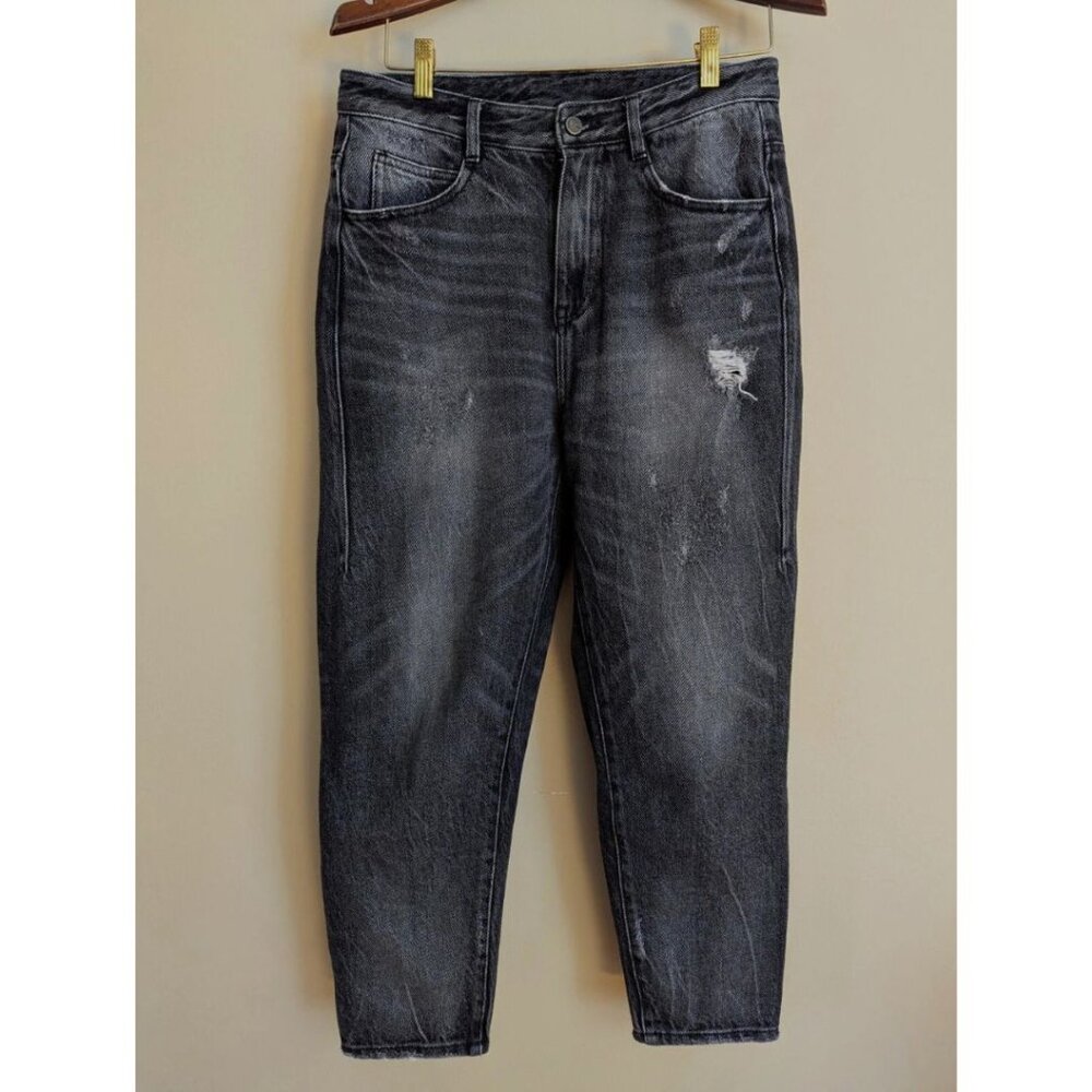 JNBY Women's Distressed Denim Pants Jeans Waist 31" Faded Black